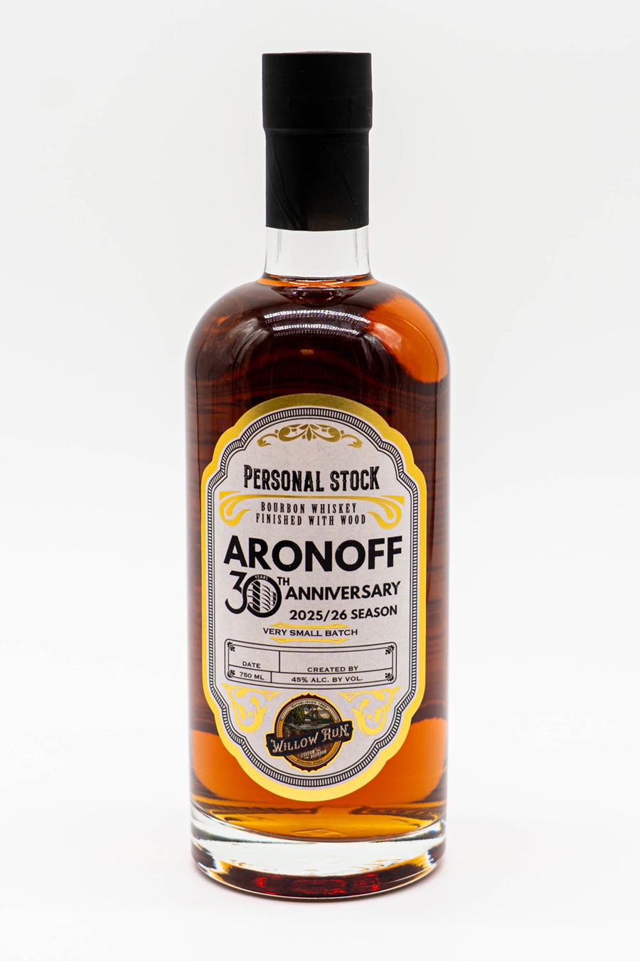 Aronoff Center 30th Anniversary Bourbon bottle